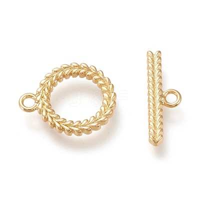 Brass Toggle Clasps KK-F820-12G-1