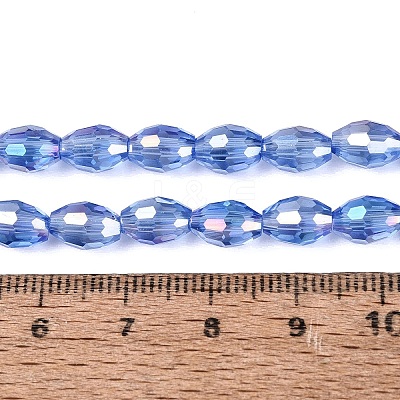 Electroplate Transparent Glass Beads Strands LS-GL-N002-01A-A13-1