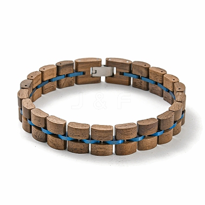 Wooden Watch Band Bracelets for Women Men BJEW-M306-01BL-03-1