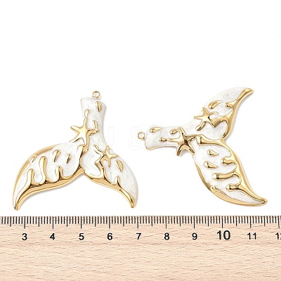 Ocean 304 Stainless Steel Enamel Pendants X-STAS-T076-08A-02G-1