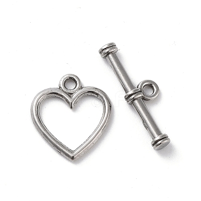 Non-Tarnish 304 Stainless Steel Toggle Clasps STAS-A092-08B-P-1