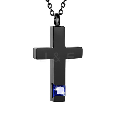 Cross Urn Ashes Pendant Necklace PW-WGBB57D-21-1