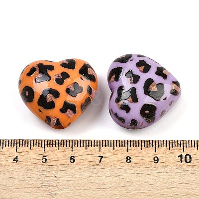 Printed Opaque Acrylic Beads OACR-S077-01A-1