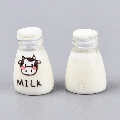 Printed Opaque Resin Milk Figurine Display Decorations RESI-N051-11B-1