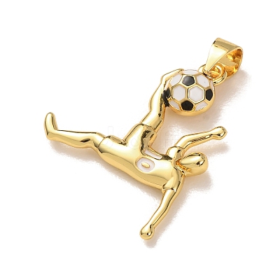 Brass Enamel Pendants KK-P352-05D-G-1