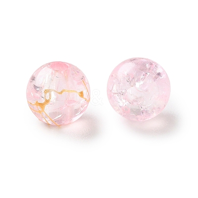 Transparent Crackle Acrylic Beads DACR-D300-01C-8mm-1