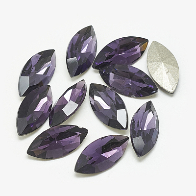Pointed Back Glass Rhinestone Cabochons RGLA-T083-5x10mm-16-1