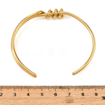304 Stainless Steel Triple Knot Open Cuff Bangles for Women SA-CBAABBA-10G-1