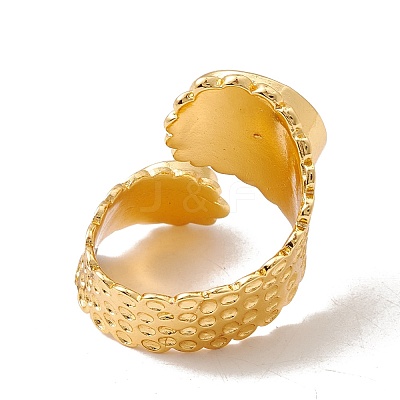 Brass Cuff Finger Rings Components KK-G428-02G-1