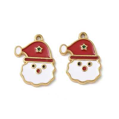 304 Stainless Steel Enamel Pendants STAS-L300-012G-13-1