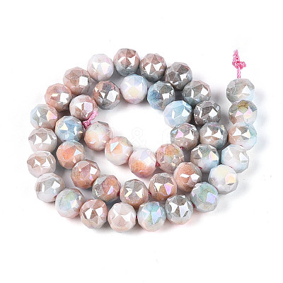 Anti-Tarnish Electroplate Glass Beads Strands GLAA-N010-10mm-16-1