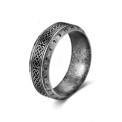 Viking Style Retro 304 Stainless Steel Finger Rings FS-WG40F7A-05-1