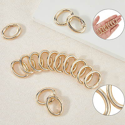 20Pcs Zinc Alloy Spring Gate Rings FIND-SP0004-30G-1