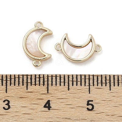 Natural White Shell Connector Charms KK-A207-04G-1