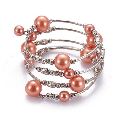 Glass Beads Bracelets BJEW-MSMC002-29-1