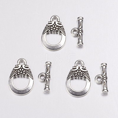 Tibetan Style Alloy Toggle Clasps X-AC2014-1