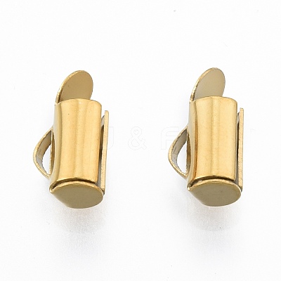 304 Stainless Steel Slide On End Clasp Tubes STAS-S115-01B-G-1