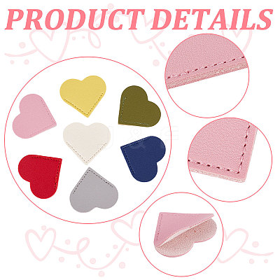 16Pcs 8 Colors PU Leather Bookmarks AJEW-GF0007-08-1