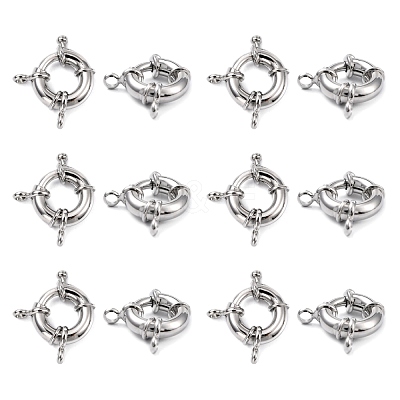 Rack Plating Brass Spring Ring Clasps KK-D399-B-P-NF-1