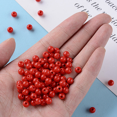 Opaque Acrylic Beads X-MACR-S370-C6mm-A14-1