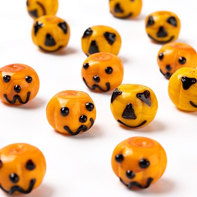 20Pcs 2 Style Autumn Theme Handmade Lampwork Beads LAMP-LS0001-02-1