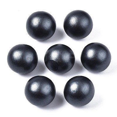 Painted Natural Wood Beads WOOD-S057-071A-1