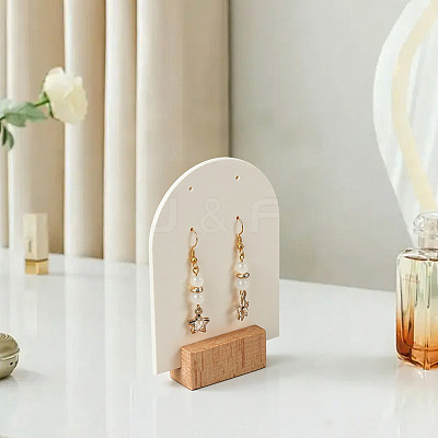 4 Bags Arch Shaped Acrylic Couple Earring Display Stands EDIS-SC0001-15A-1