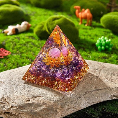 Amethyst Crystal Pyramid Decorations JX073A-1