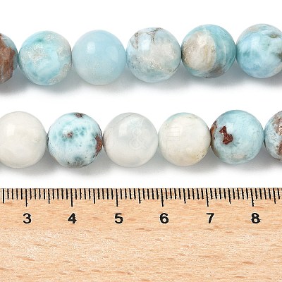 Natural Larimar Beads Strands G-C264-A01-12mm-1