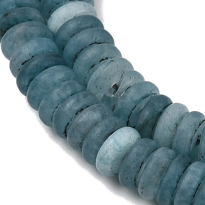 Frosted Dyed Natural White Jade Beads Strands G-K389-C43-01A-01-1