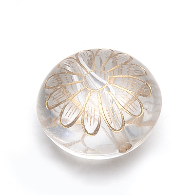 Golden Plated Acrylic Beads X-PACR-S219-12-1