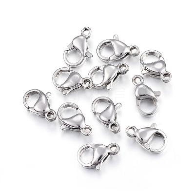 304 Stainless Steel Lobster Claw Clasps STAS-H353-B-02-1