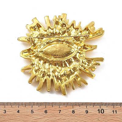 Evil Eye Alloy Rhinestone Brooches for Backpack Clothes JEWB-A030-01G-1