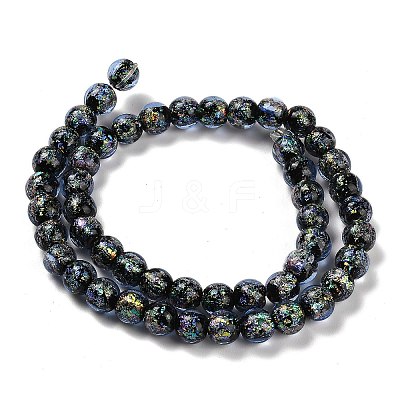 Handmade Dichroic Foil Glass Beads Strands DICH-U001-02C-1
