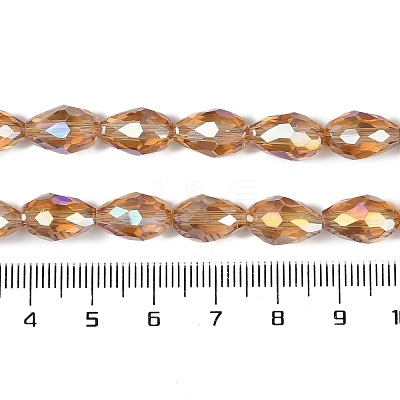 Transparent Electroplate Glass Beads Strands EGLA-N013-T10mm-B21-1