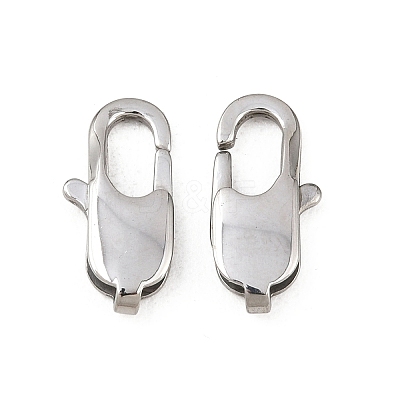 Tarnish Resistant 304 Stainless Steel Lobster Claw Clasps STAS-N078-12C-1