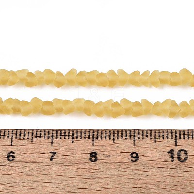Frosted Transparent Glass Beads Strands GLAA-N016-4mm-23-1