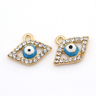 Alloy Rhinestone Pendants X-ALRI-S161-37LG-1