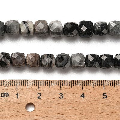 Natural Black Netstone Beads Strands G-H078-C32-01-1