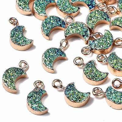 Druzy Resin Pendants X-RESI-S383-007-B01-1