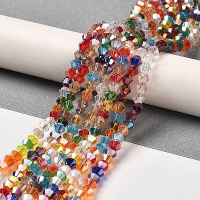Transparent Electroplate Glass Beads Strands LS-EGLA-A039-T2mm-B29-1