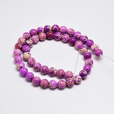Natural Imperial Jasper Beads Strands G-I122-4mm-07-1