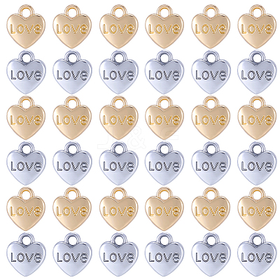 60Pcs 2 Colors Valentine's Day Rack Plating Alloy Pendants FIND-SC0022-81-1