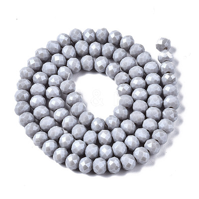 Electroplate Glass Beads Strands X-EGLA-A034-P6mm-A16-1