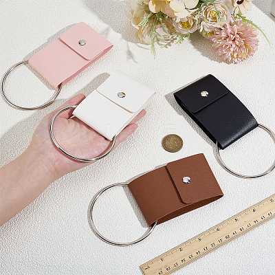 8Pcs 4 Colors PU Leather Towel Clip AJEW-PH0008-56-1