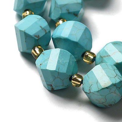 Dyed Natural Howlite Beads Strands G-G023-B01-01B-1