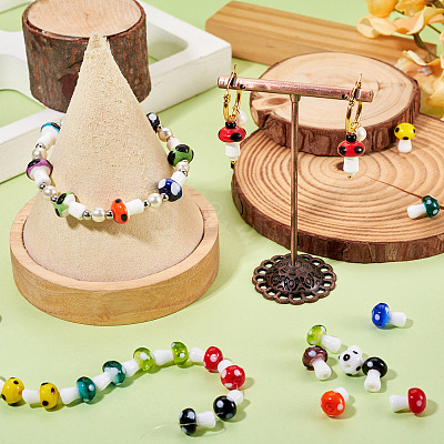 1Strand Handmade Lampwork Beads Strands LAMP-TA0001-84C-1