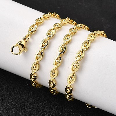 Eye Brass Link Chain Necklaces NJEW-M108-16G-1