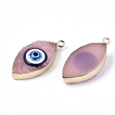 Druzy Resin Pendants RESI-S383-058-1