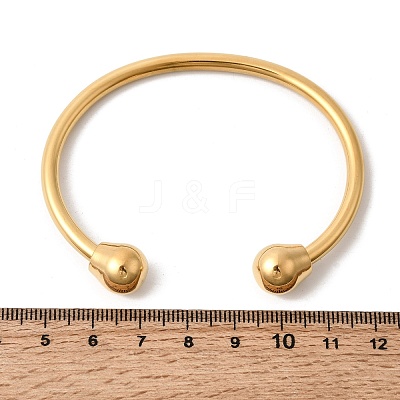 304 Stainless Steel Cuff Bangles BJEW-P387-02G-1
